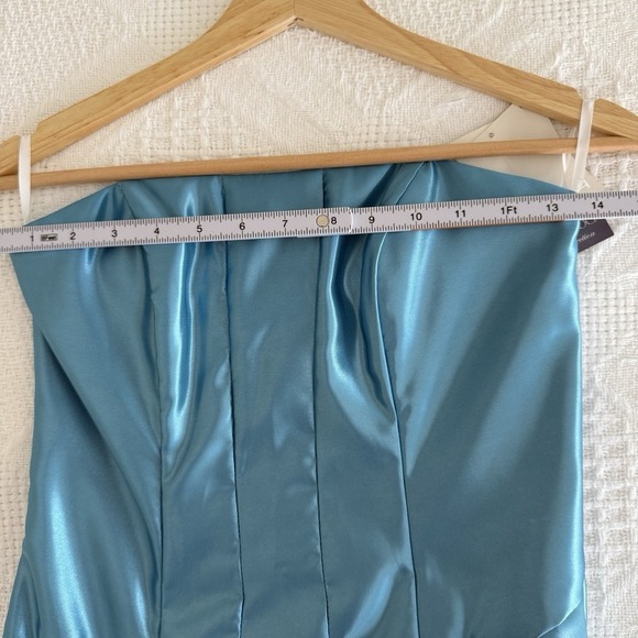 VTG Y2K Jessica McClintock GUNNE SAX Satin Strapless Formal Prom Dress 3 NWT - Picture 11 of 12